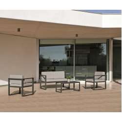 Imagen de SET SOFA ALUMINIO LAGOS (2SILLONES+SOFA2PLAZAS+MESA)