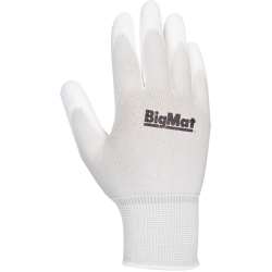 Imagen de GUANTE BIGMAT PALMA PU BLANCO T.10