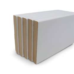 Imagen de RODAPIE MDF LACADO 90x12 MM BLANCO ONIX 2,25 M RECTO PACK 5