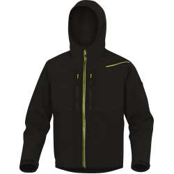 Imagen de CHAQUETA SOFTSHELL HORTEN LIGHT NEGRA-AMARILLO T M