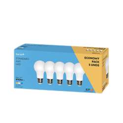 Imagen de PACK 5 BOMBILLAS LED STD 8,5W E27 240º 810LM 3000K