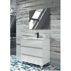 Imagen de MUEBLE BAÑO CENTRUM 80CM 3 CAJONES BLANCO