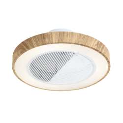 Imagen de VENTILADOR PLAFON LEAF BLANCO/MADERA