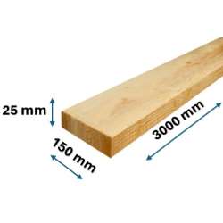 Foto de TABLA PINO 3000x150x25