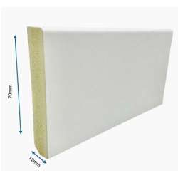 Imagen de RODAPIE WPC ANTIHUMEDAD 70X12 MEL. BLANCO 2,25 PACK-5