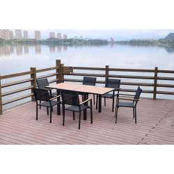 Foto de MESA EXTENSIBLE DE LISTONES DE MADERA
