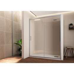 Imagen de MAMPARA DUCHA FRONTAL CUBIK EASY 140CM CROM.TRANSP.