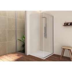 Imagen de MAMPARA DUCHA PUERTA LATERAL CUBIK EASY 90CM CROM.TRANSP.