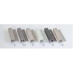 Foto de REMATE ALUMINIO 12mm TEXTURIZADO GRIS CLARO 2,5m 8,2ft.