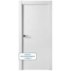 Foto de PACK PUERTA BLOCK ALV.BLANCA 2030X725X35 DC+TAPETA+MANILLA
