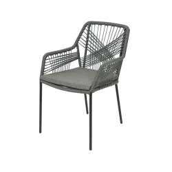 Foto de SILLA DE CUERDA MOD.SEVILLA, ESTRUCTURA HIERRO GREY