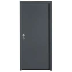 Imagen de PUERTA ENTRADA LINE H GRIS 7016 SE 3P AC CROM 96x210 DCHA