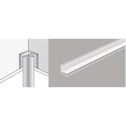 Foto de PERFIL ALUMINIO BLANCO UNIVERSAL PARA ESQUINA 12-20mm 2,60m