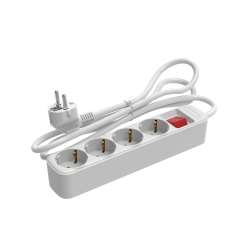 Imagen de BASE MÚLTIPLE 4 TOMAS CON INTERRUPTOR 3G1.5MM², 1,5 M