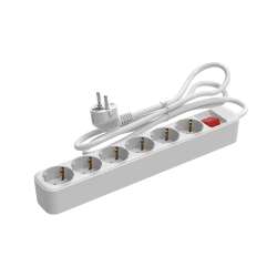 Imagen de BASE MÚLTIPLE 6 TOMAS CON INTERRUPTOR 3G1.5MM², 1,5 M