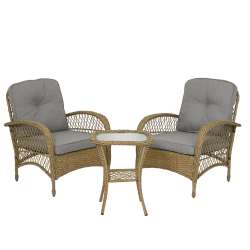 Foto de CONJUNTO MIMBRE WINCHESTER 2 SILLONES + 1 MESITA