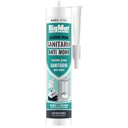 Imagen de SILICONA ÁCIDA BIGMAT SANITARIA ANTI MOHO BLANCO 290ml