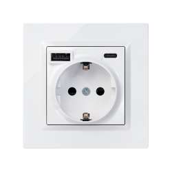 Foto de ENCHUFE SCHUKO CON USB A+C BLANCO SIMON 10