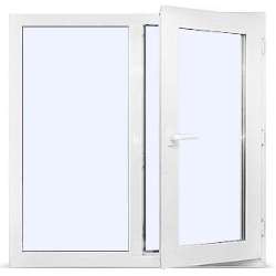 Imagen de VENTANA PVC SERIE 70 1000X1000 BLANCO 2 HOJAS DERECHA