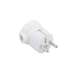 Imagen de CLAVIJA C/SALIDA LATERAL TT 16A 250V BLANCO