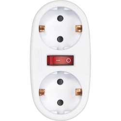 Foto de ADAPTADOR 2 TOMAS FRONTAL C/NTERRUP.