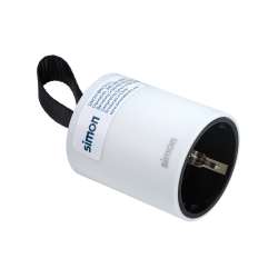 Imagen de BASE MOVIL 16A SALIDA FRONTAL SIMON PLUG BL/NG