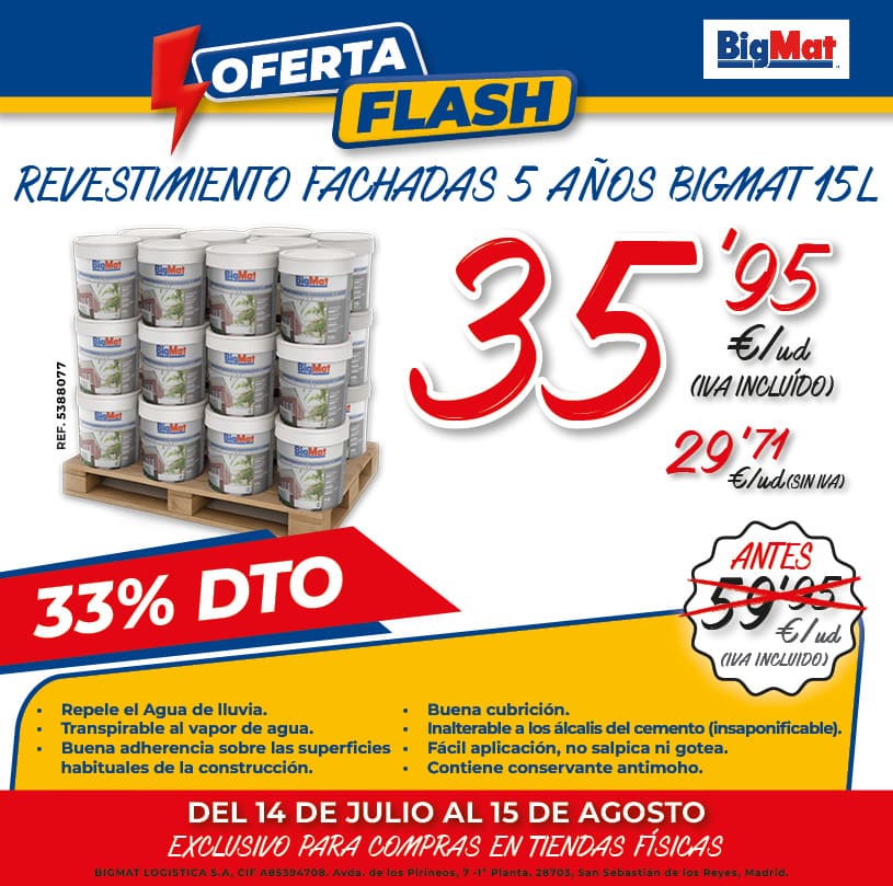 Revestimineto fachadas 5 años bigmat 15L
