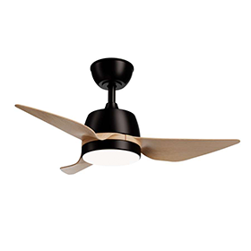 VENTILADOR DE TECHO CON LUZ MARINA NEGRO-ROBLE IP44