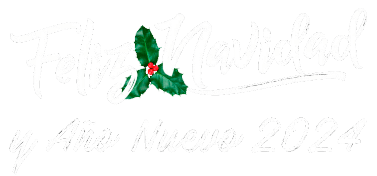 Texto con letras blancas: Felíz navidad y próspero año nuevo.